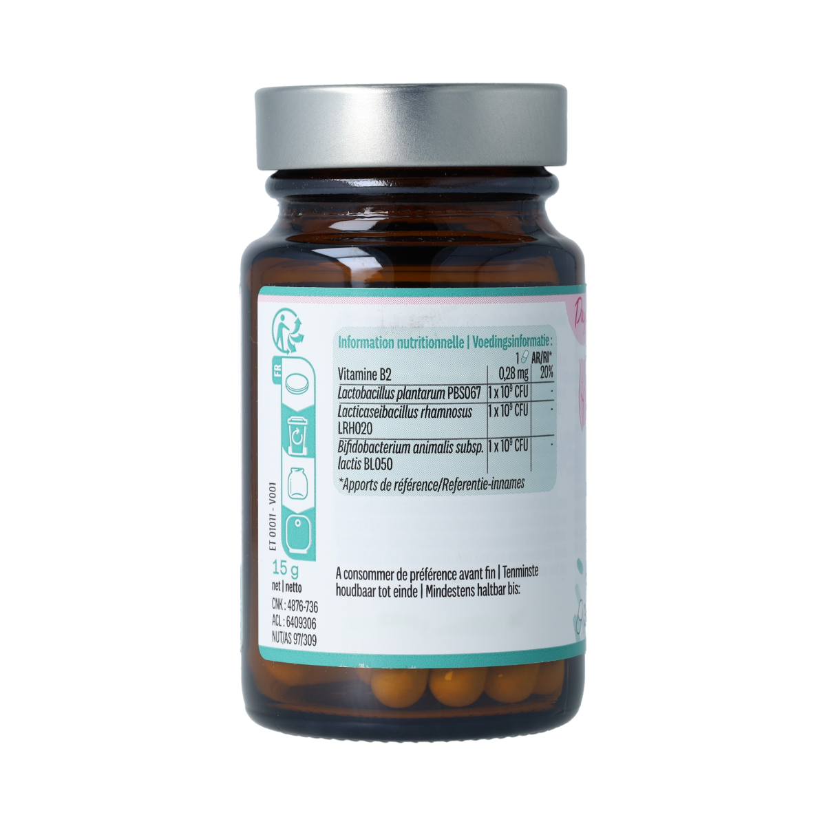 Be-Life Floraline 30 capsules of micro-organisms dietary supplement, showing the product bottle with label.