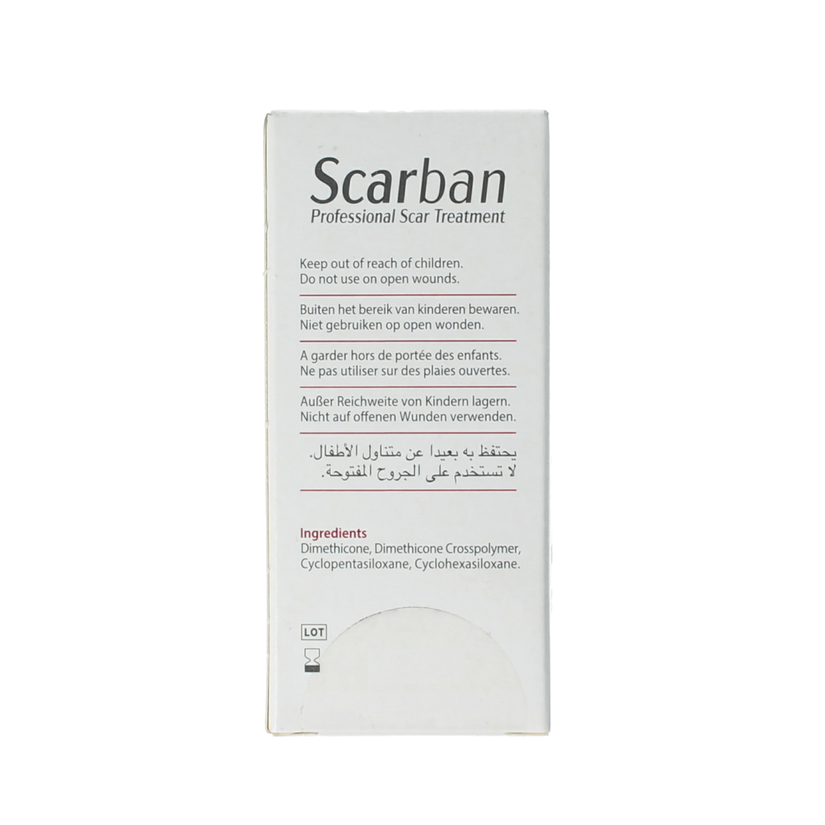 Scarban Velvet Touch Silicone Gel 15ml, soothing skincare product with a smooth gel texture for body care.