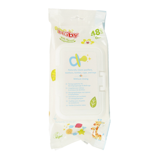 Nuby Fopspeen+bijtringdoekjes 48.00 Stuks