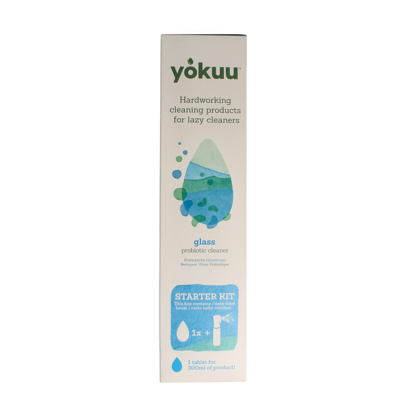 Yokuu Glasreiniger startkit with cleaning spray bottle, designed for glass and surface cleaning in the Schoonmaakartikelen category.