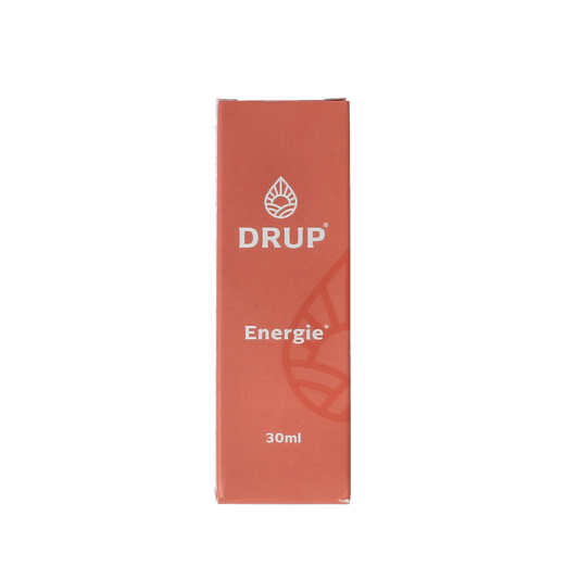DRUP Kruiden paddenstoelextract energie in 30ml bottle, natural herbal supplement for energy boost, from DRUP kruidenpreparaten.