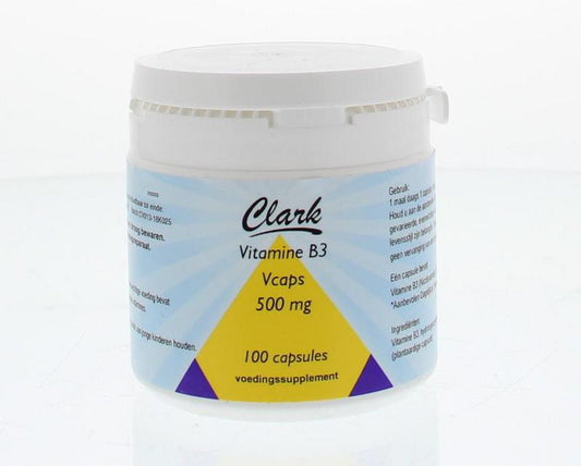 Clark Vitamine B3 nicotinamide 500mg 100.00 Capsules