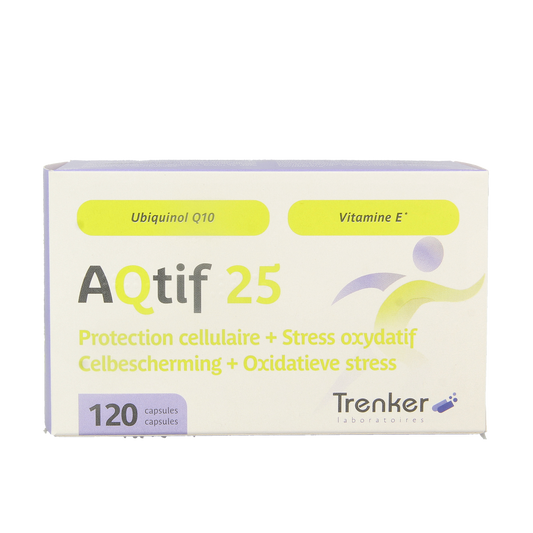 Trenker Aqtif 25 multivitamin capsules in a bottle, dietary supplement for daily nutritional support