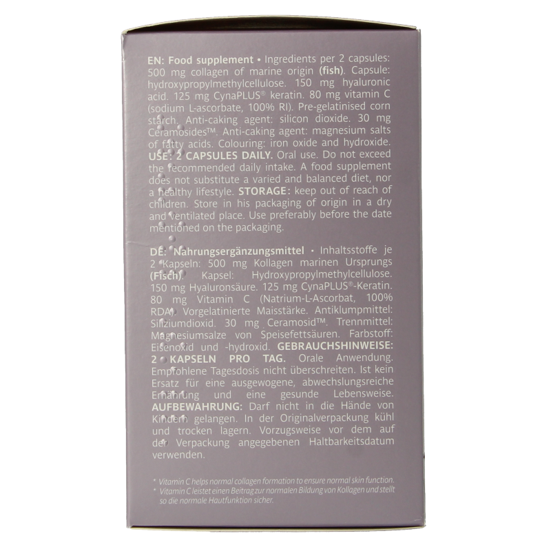 Trenker Alline Proderm 180 capsules dietary supplement with herbal ingredients, shown in a close-up image.