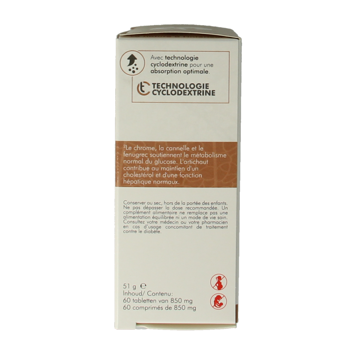 SoriaBel Diastan CT 700mg herbal supplement tablets, 60-count, natural herbal remedy in blister pack.