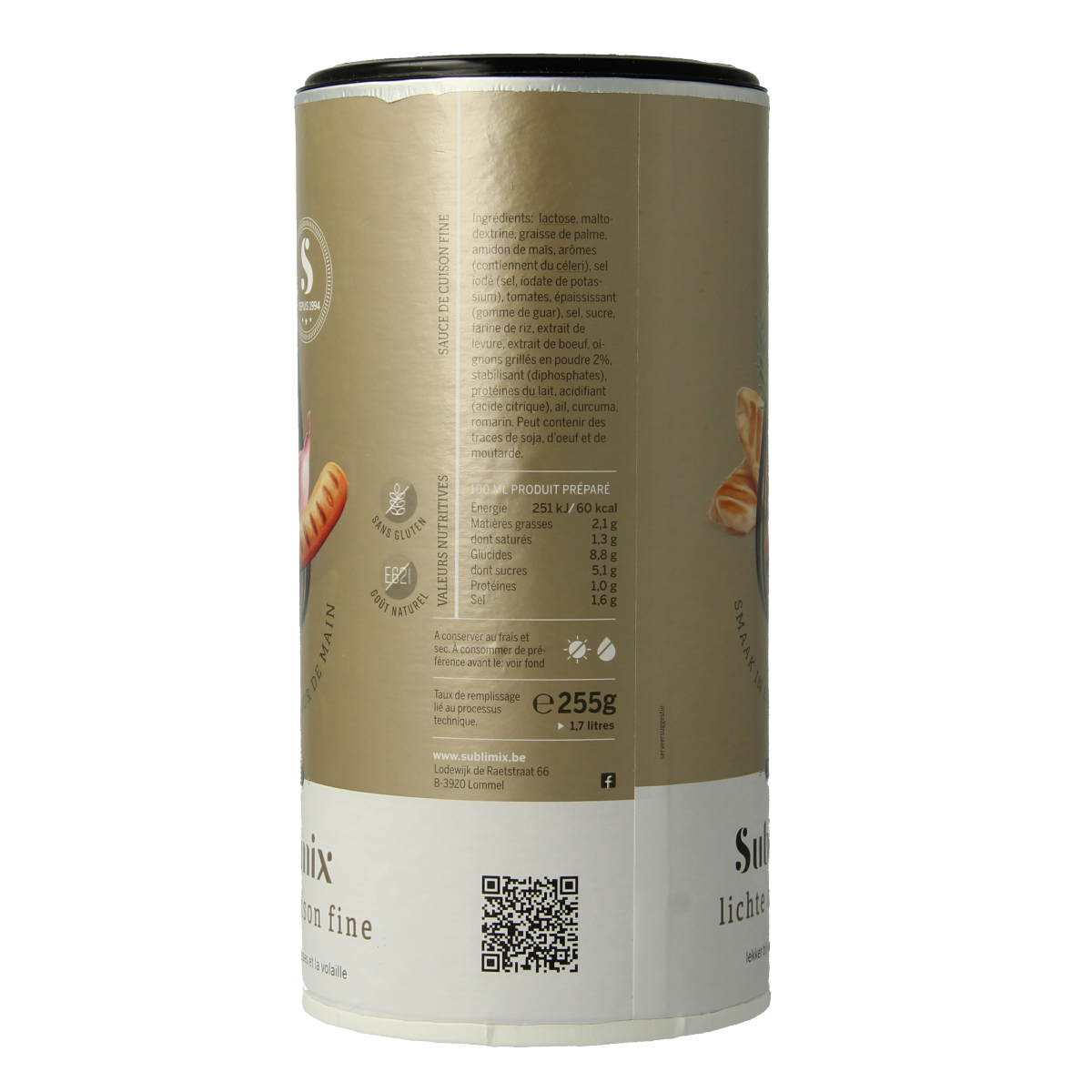 Sublimix Lichte braadsaus glutenvrij 255.00 Gram