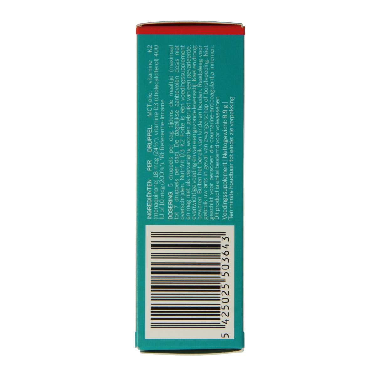 Nutrisan Nutrivit D3-K2 Forte multivitamin in 10ml bottle, featuring vitamins D3 and K2 for overall health support.