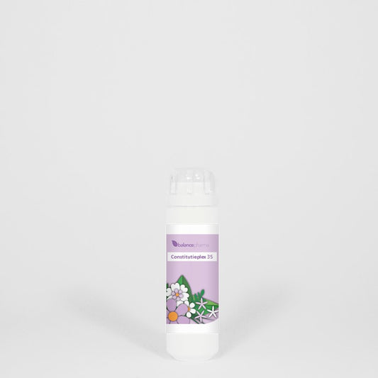 Balancepharma Psorinum Constitutieplex 6g herbal supplement container with label and product details.