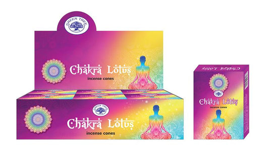 Green Tree Kegelwierook chakra lotus incense sticks, set of 10, natural herbal incense for meditation and relaxation.