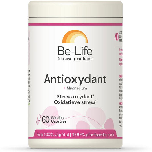 Be-Life Antioxidant multivitamin softgels, 60-count, dietary supplement with antioxidant-rich formulation, in a clear bottle.