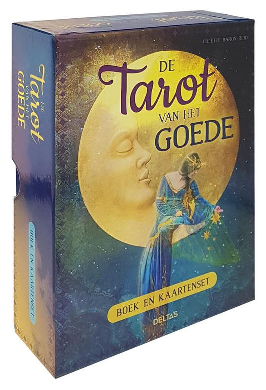 Deltas tarot book and card set featuring a colorful tarot card on the cover, designed for tarot reading enthusiasts.
