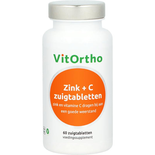 VitOrtho Zink + C zuigtabletten 60.00 Zuigtabletten