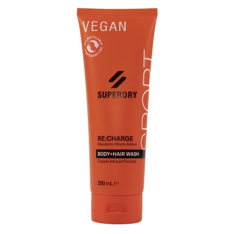Superdry Sport RE:charge Body + hair wash 250.00 Milliliter