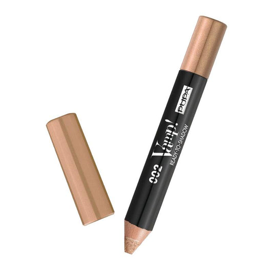 Pupa Vamp! Ready to Shadow Pencil 002, a 1.54g makeup pencil with dark, blendable eyeshadow for versatile eye looks.