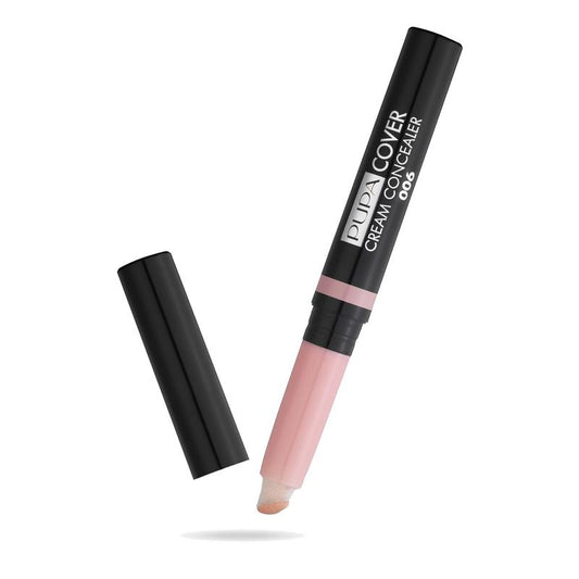 Pupa Concealer Cover Cream 006 in a makeup product image, showcasing the creamy texture and packaging.
