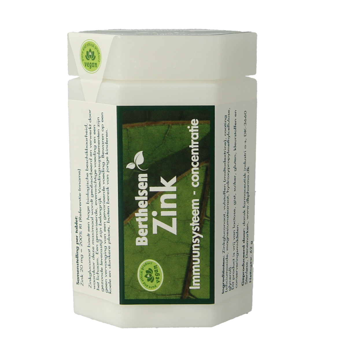Berthelsen Zink gluconaat 20mg 120.00 Tabletten