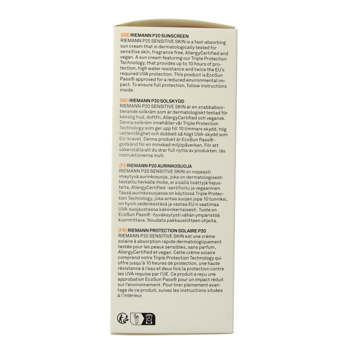 P20 Sensitive lotion SPF50+ 200.00 Milliliter