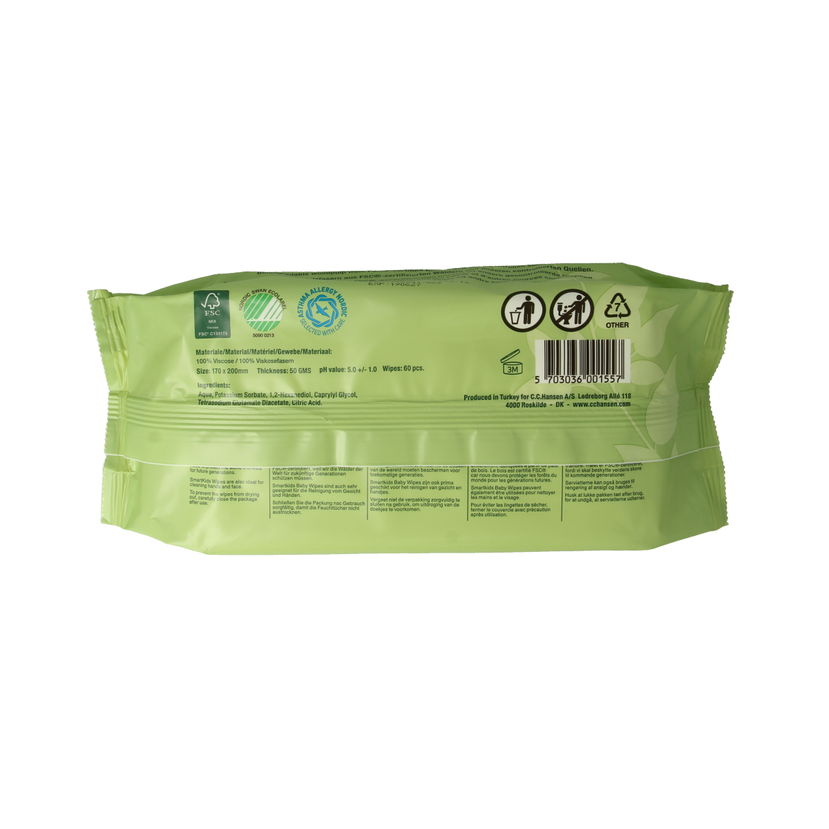 Smartkids Smartkids baby aqua wipes 60.00 Stuks