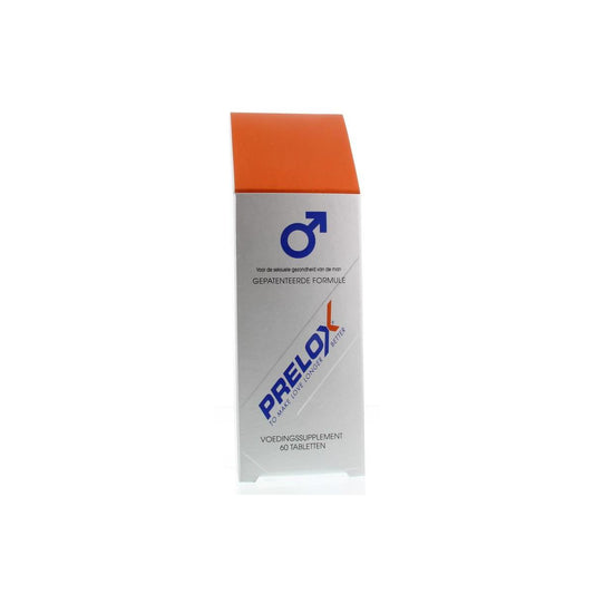 Pharma Nord Prelox amino acid tablets, supplement in blister pack, designed to support male vitality and overall health.
