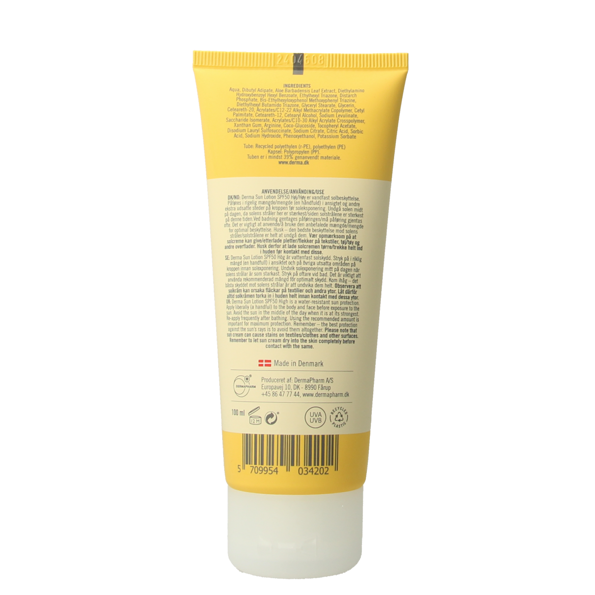 Derma Sun lotion SPF50 100 Milliliter