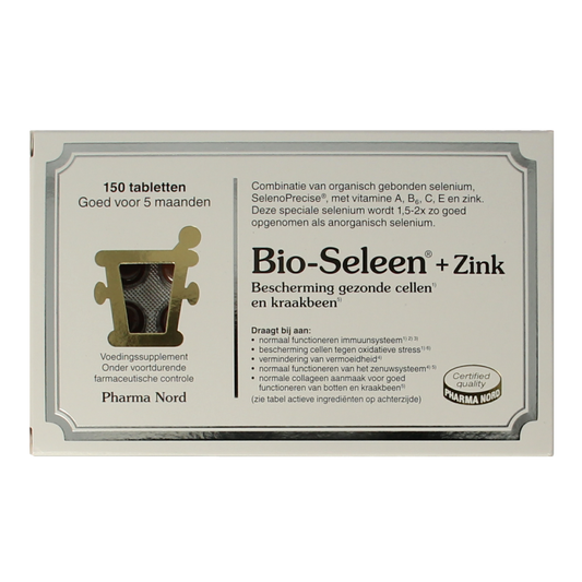 Pharma Nord Bio Seleen & Zink multivitamin tablets, supplement with selenium and zinc, in a blister pack.