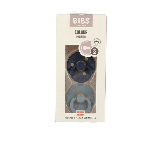 Bibs Fopspeen maat 2 deep space/petrol 2 pack 2.00 Stuks