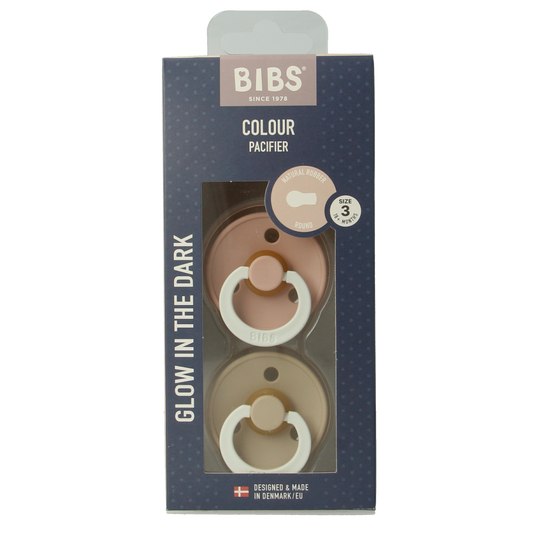 Bibs Fopspeen maat 3 blush vanilla night 2.00 Stuks