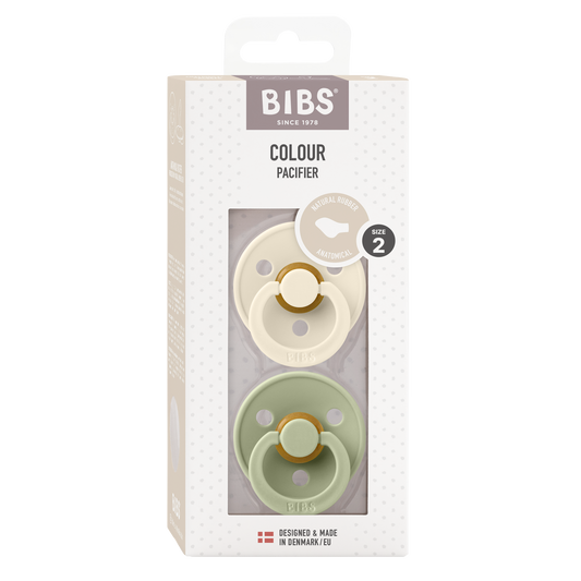 Bibs Fopspeen anatomical maat 2 ivory/sage 2.00 Stuks