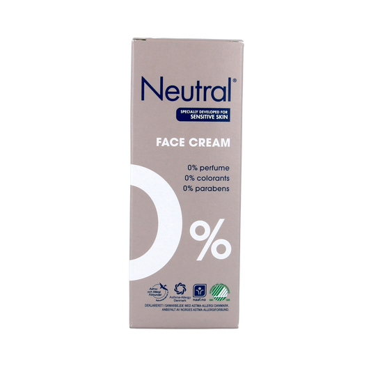 Neutral face day cream in a 50ml jar, featuring a smooth, white moisturizer for daily facial skincare.