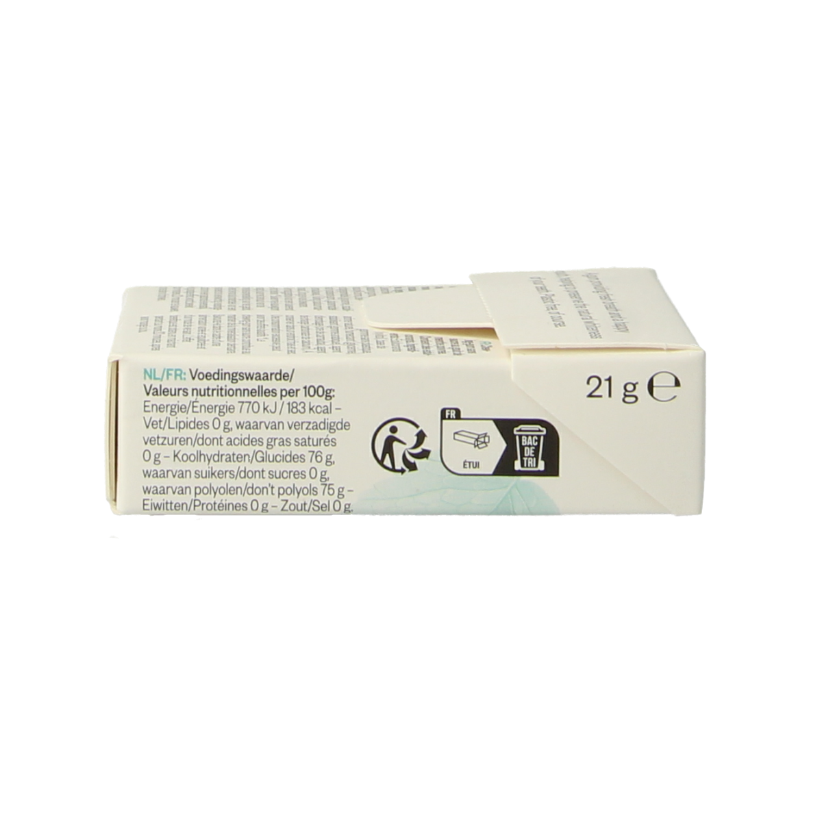 True Gum White peppermint suikervrij 21.00 Gram