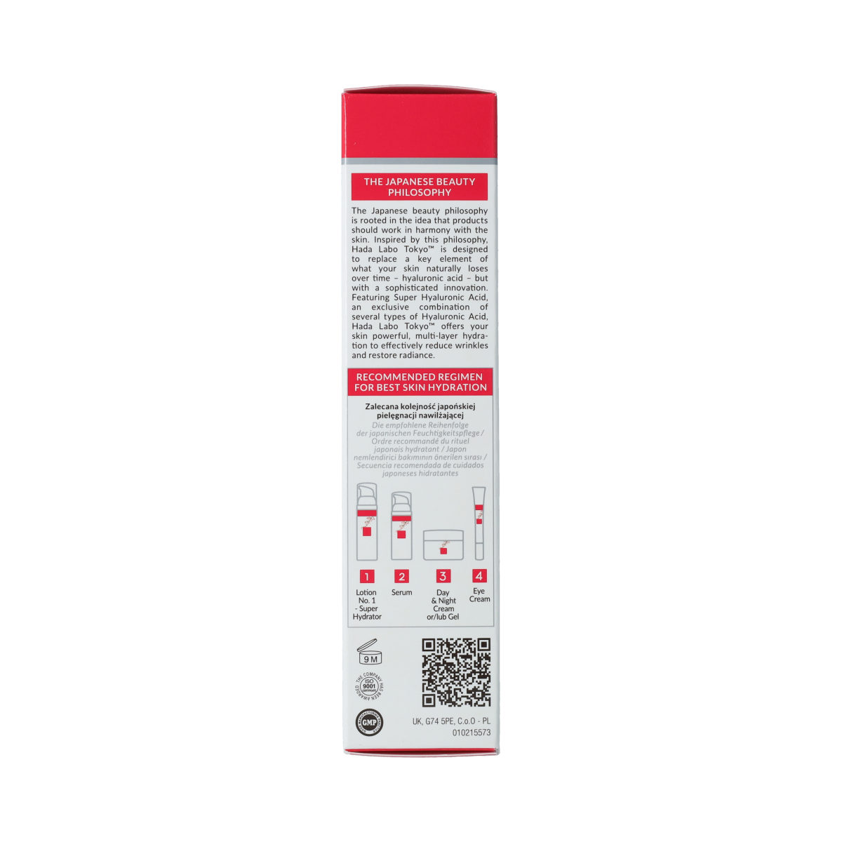 Hada Labo Tokyo Smoothing Anti-Fatigue Eye Cream in 15ml container, designed for eye care and reducing puffiness and dark circles.