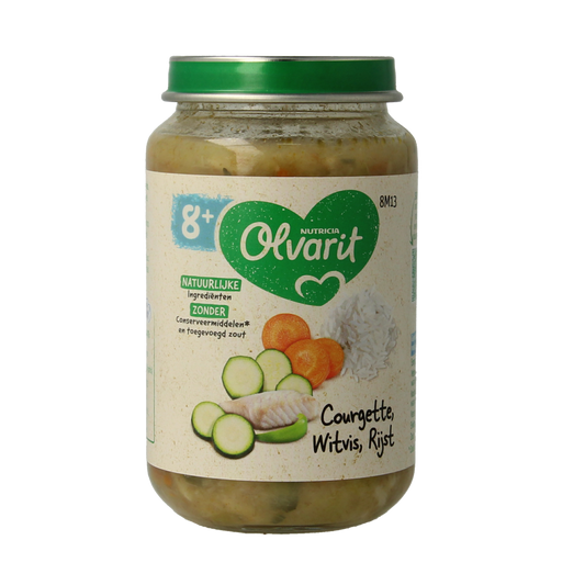 Olvarit Courgette witvis rijst 8M13 200.00 Gram