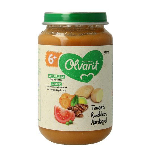 Olvarit Tomaat rundvlees aardappel wortel 200.00 Gram