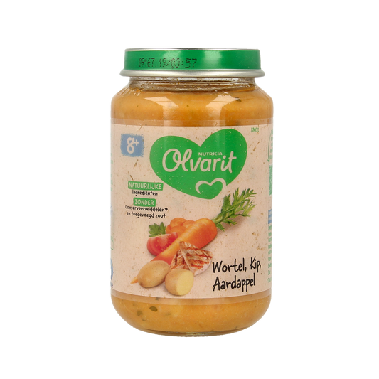 Olvarit Wortel kip aardappel 8M01 200.00 Gram