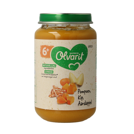 Olvarit Pompoen kip aardappel 6M09 200.00 Gram