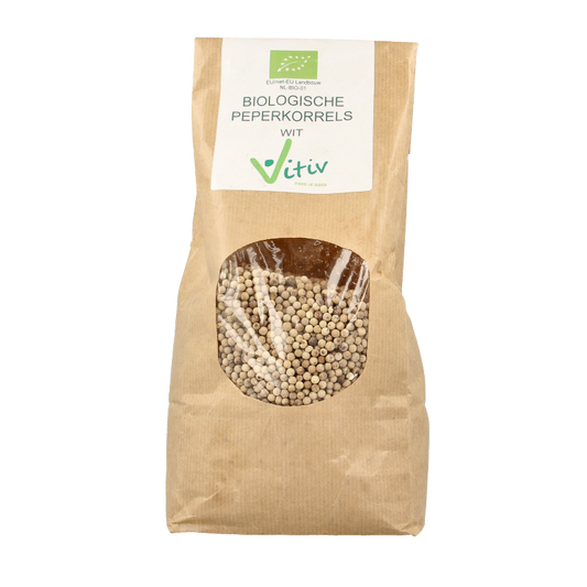 Vitiv Peperkorrels wit bio 1 Kilogram