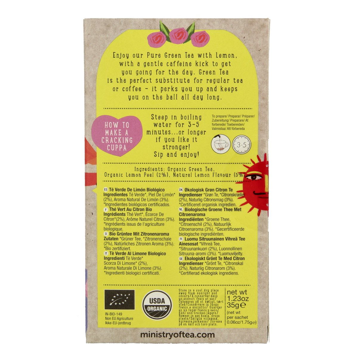 Ministry Of Tea Lemon green tea bio 20.00 Zakjes