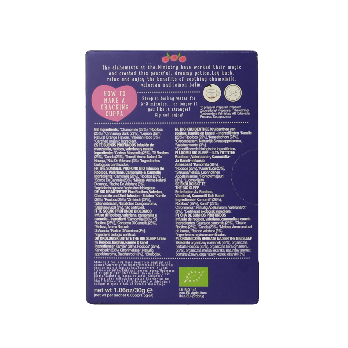 Ministry Of Tea The big sleep bio 20.00 Zakjes
