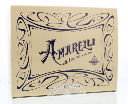 Amarelli Laurierdrop spezzatina klein puur, 1kg, Dutch licorice candy piece in a clear bag with branding details.