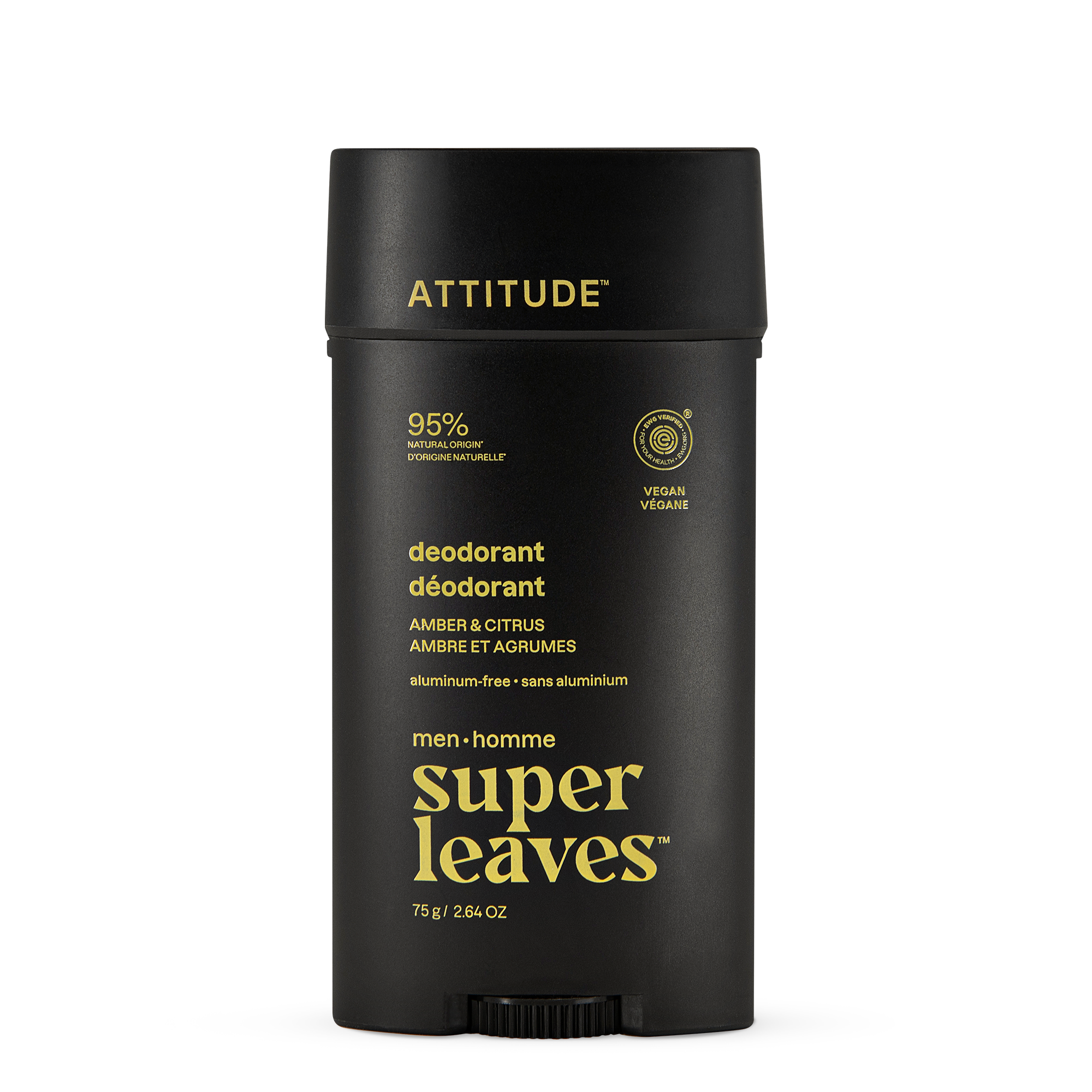 Attitude Men deodorant amber & citrus 75.00 Gram