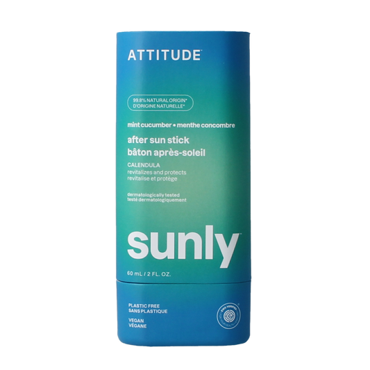 Attitude Sunly after sun stick mint & cucumber SPF30 60.00 Gram