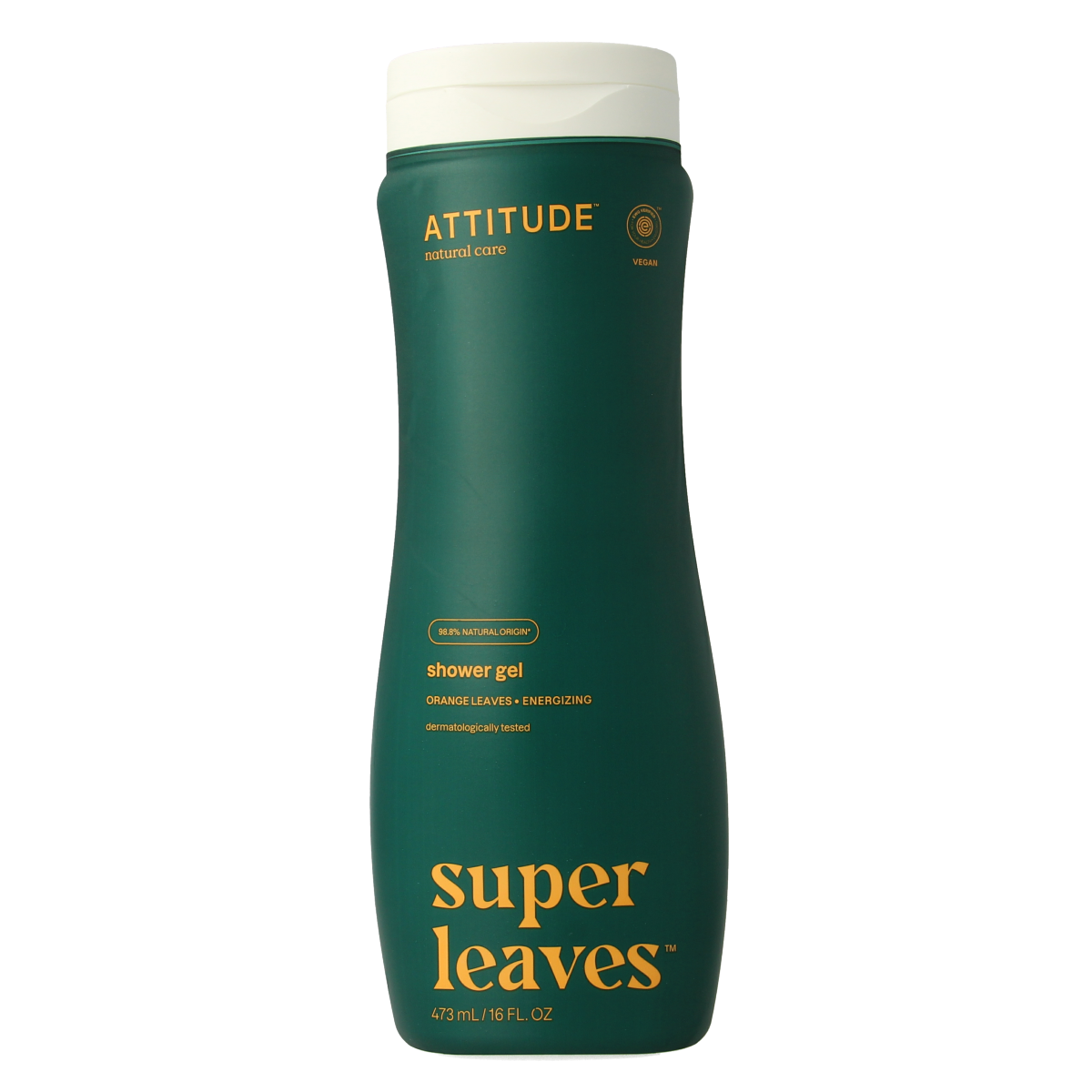 Attitude energizing orange blossom shower gel in a 473ml bottle, ideal for refreshing bad en douche routines.