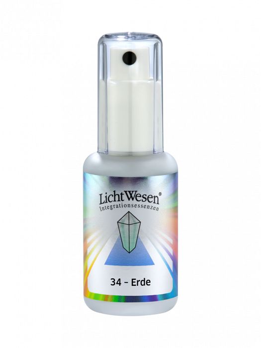 Lichtwesen Aarde tinctuur 34ml in a glass dropper bottle, used for spiritual practices and energy balancing.