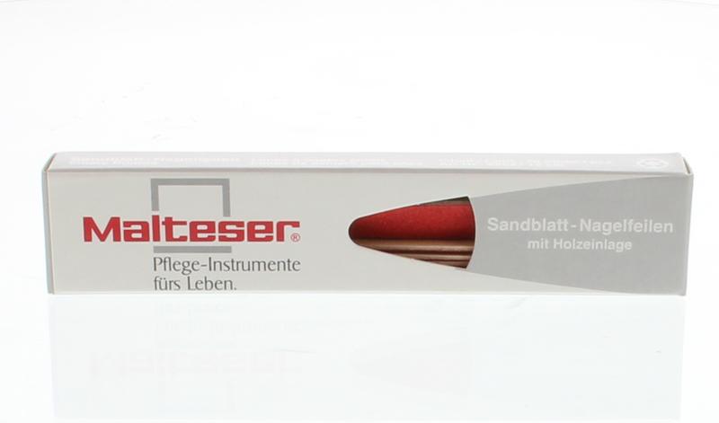 Malteser manicure and pedicure nail file, 12cm, set of 10, durable metal tool for nail grooming and shaping.