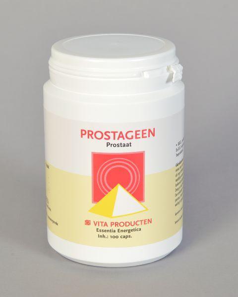 Vita Kruidenpreparaten Prostageen 100 capsules in a bottle, natural herbal supplement for health and wellness.