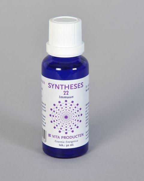 Vita Syntheses 22 immuun herbal supplement in a 30ml bottle, part of Vita's herbal preparations collection.