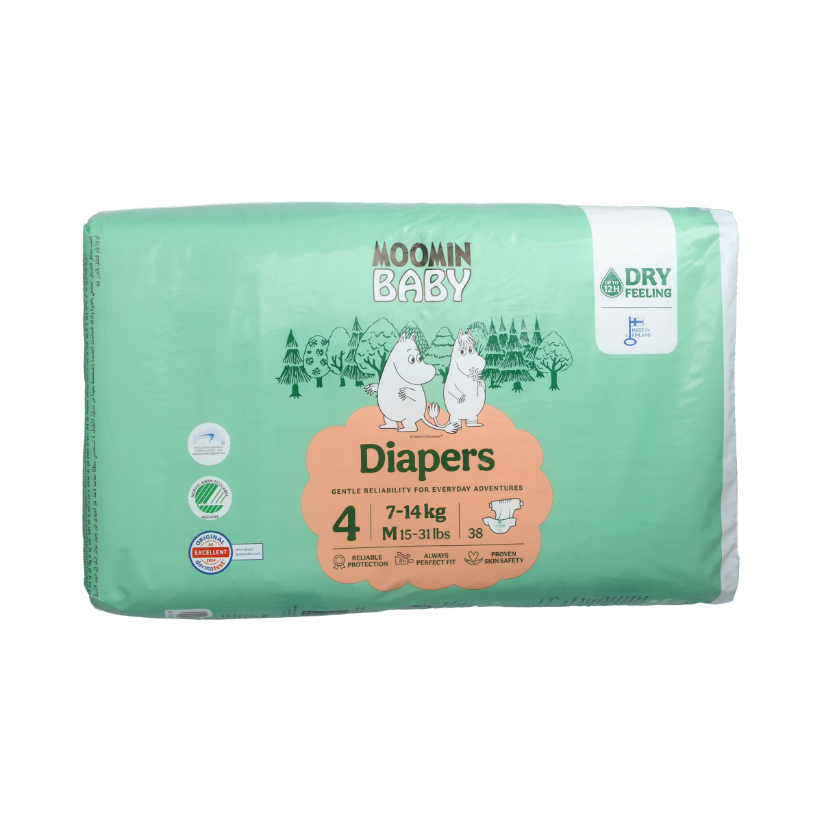 Moomin Baby luiers maat 4 7-14kg 38.00 Stuks