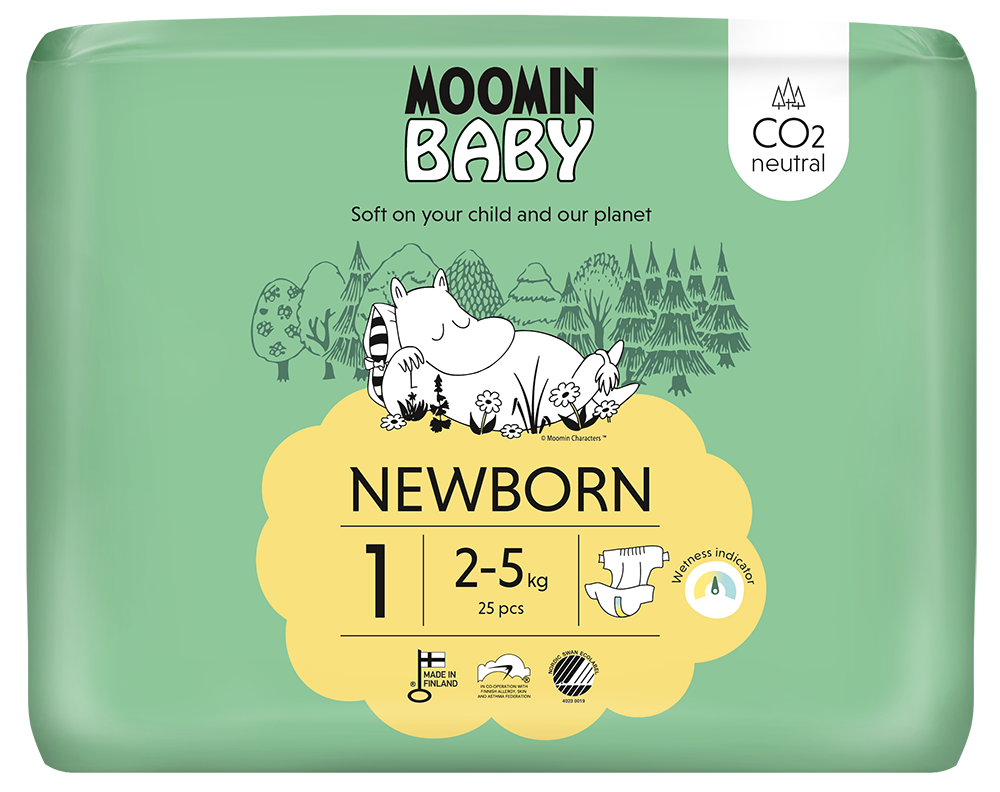Moomin Baby luiers maat 1 25.00 Stuks