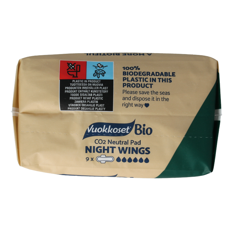 Vuokkoset Bio Maandverband night wing 9 Stuks