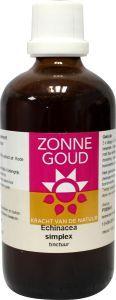 Zonnegoud Echinacea tinctuur in 100ml bottle, herbal supplement from Zonnegoud, with dropper cap and herbal labeling.